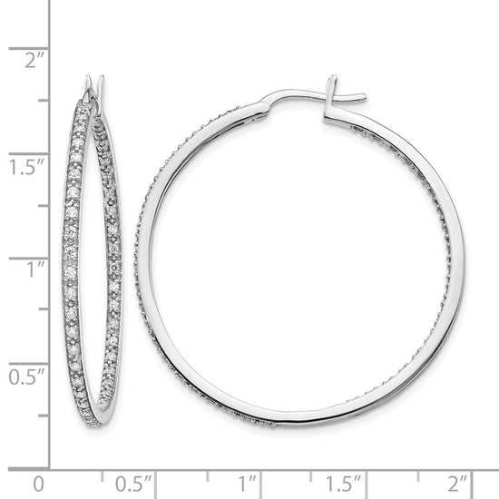 Diamond Hinged Hoop Earrings