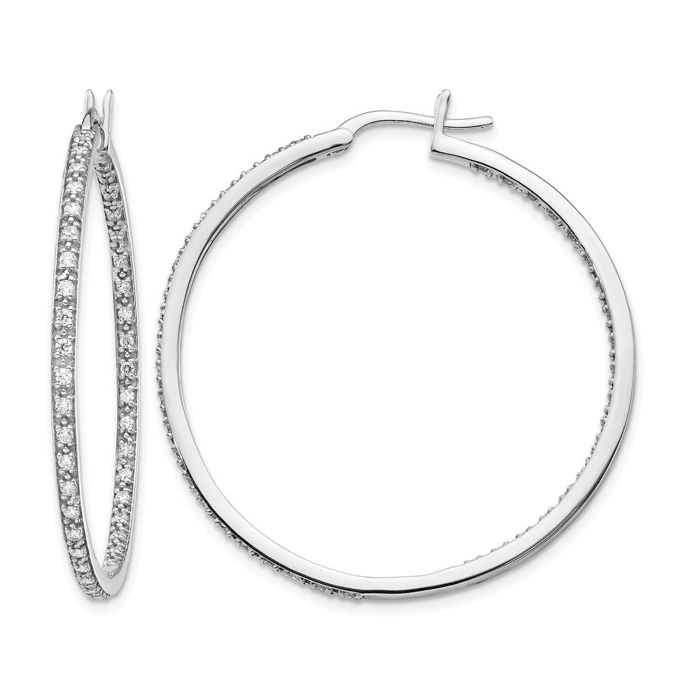 Diamond Hinged Hoop Earrings