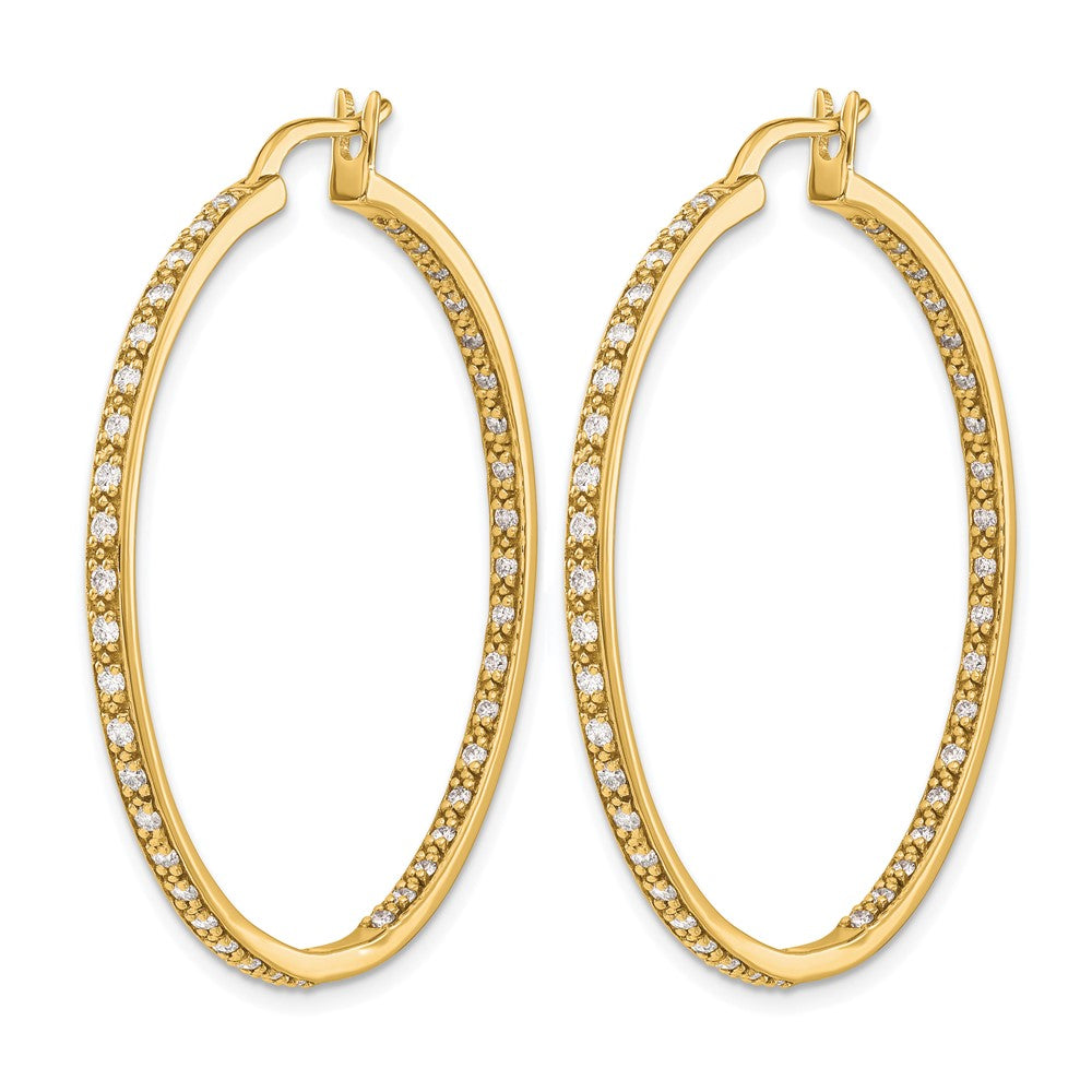 Diamond Hinged Hoop Earrings