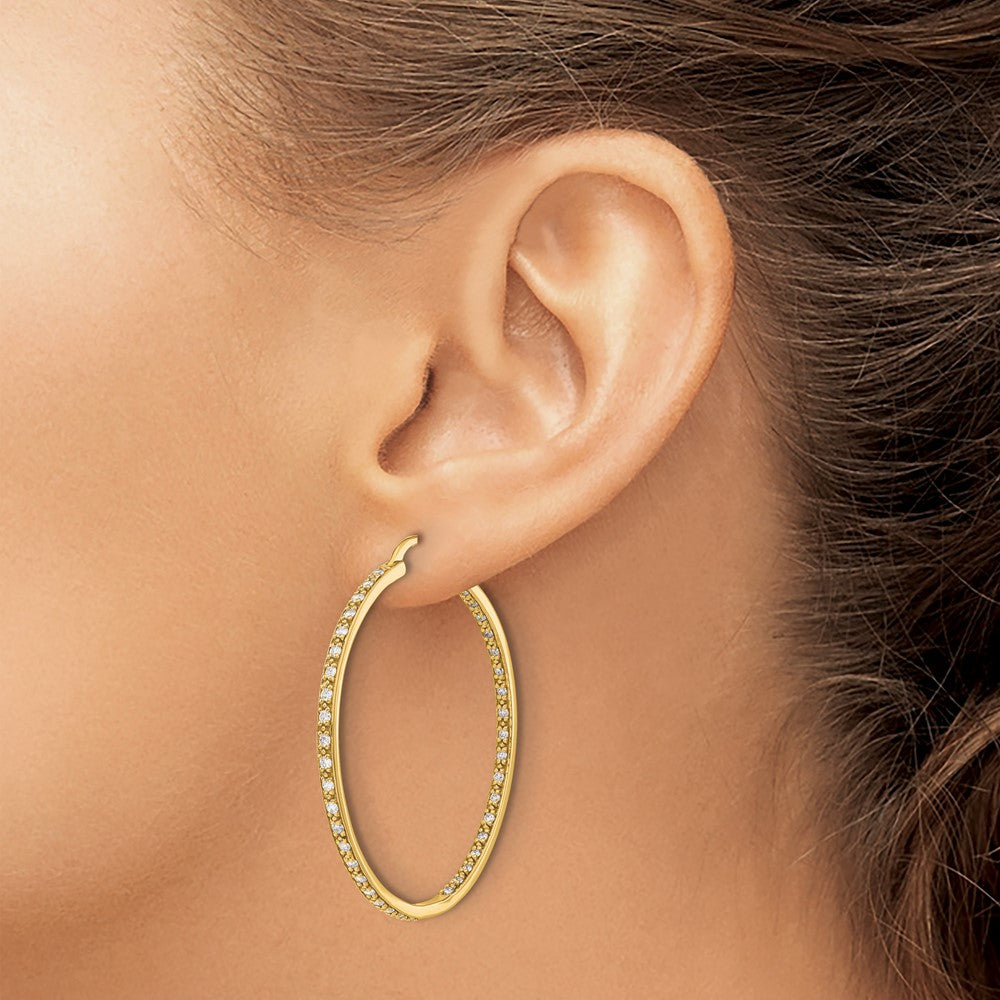 Diamond Hinged Hoop Earrings