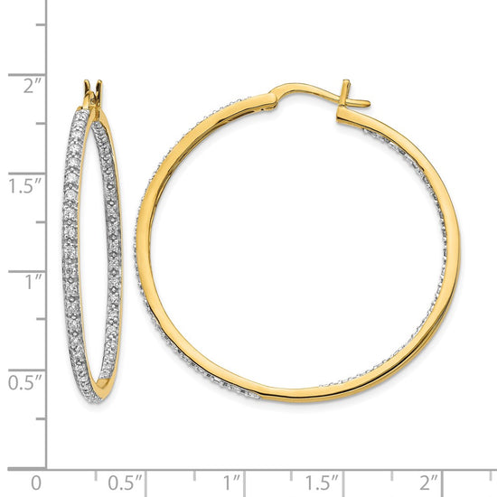 Diamond Hinged Hoop Earrings