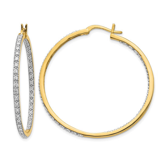 Diamond Hinged Hoop Earrings