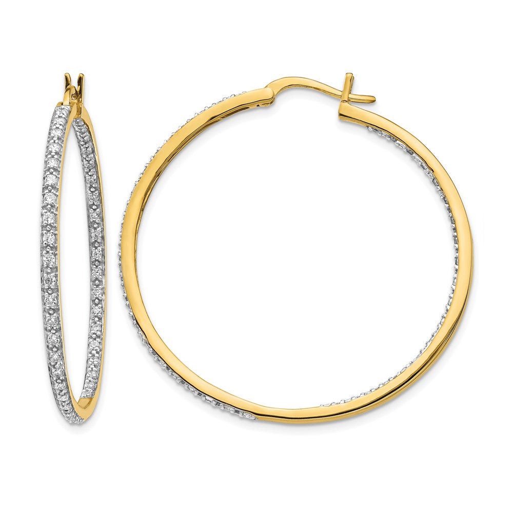 Diamond Hinged Hoop Earrings