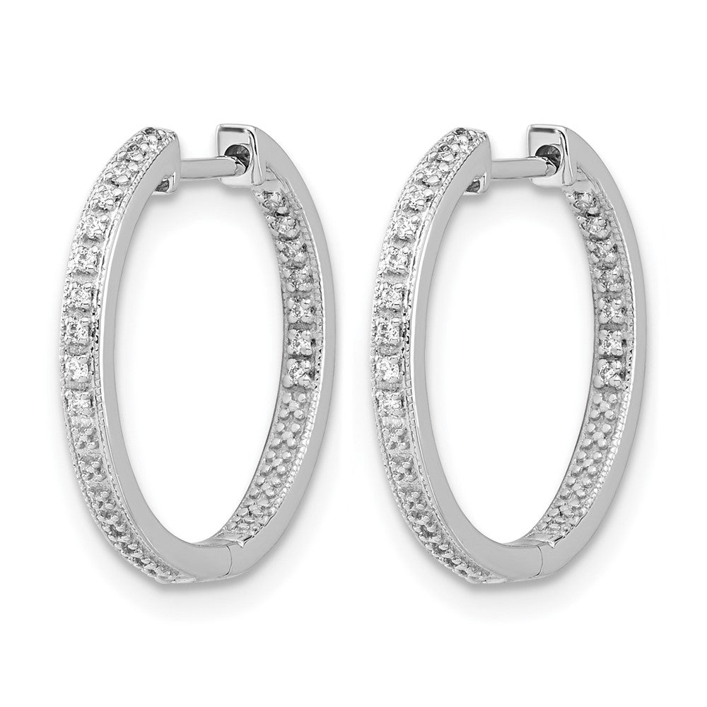 Diamond Hinged Hoop Earrings