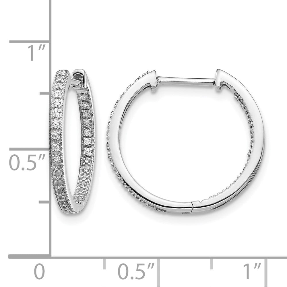 Diamond Hinged Hoop Earrings