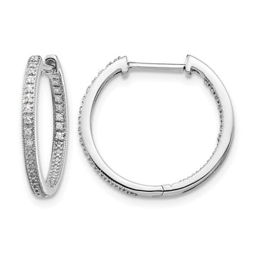 Diamond Hinged Hoop Earrings