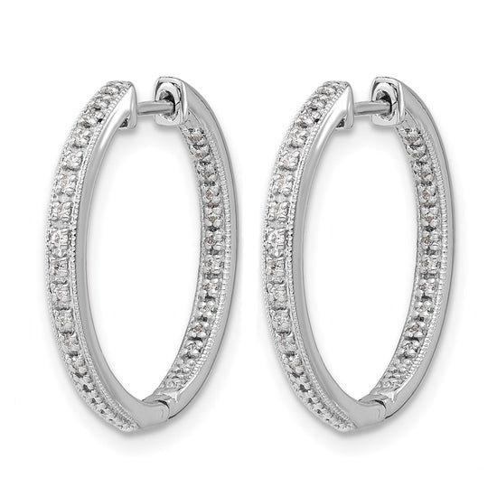 Diamond Hinged Hoop Earrings