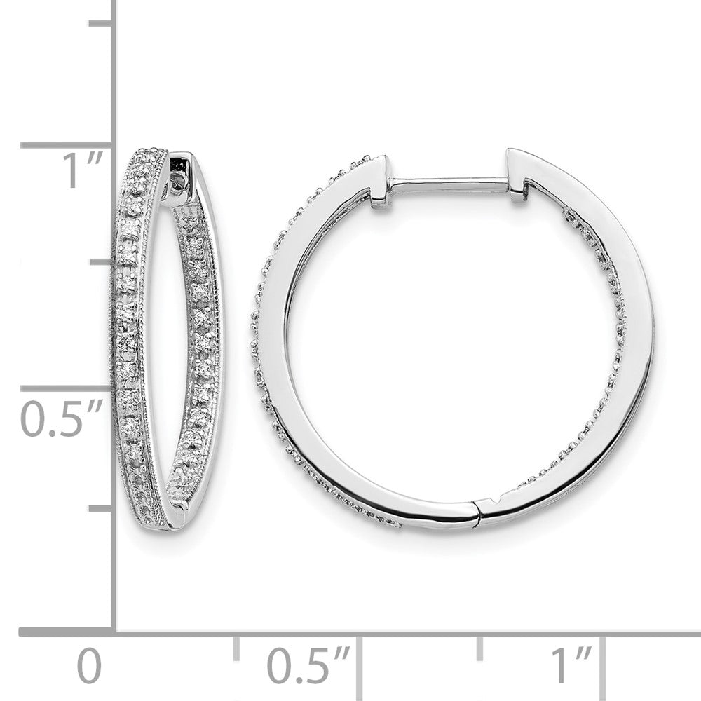 Diamond Hinged Hoop Earrings