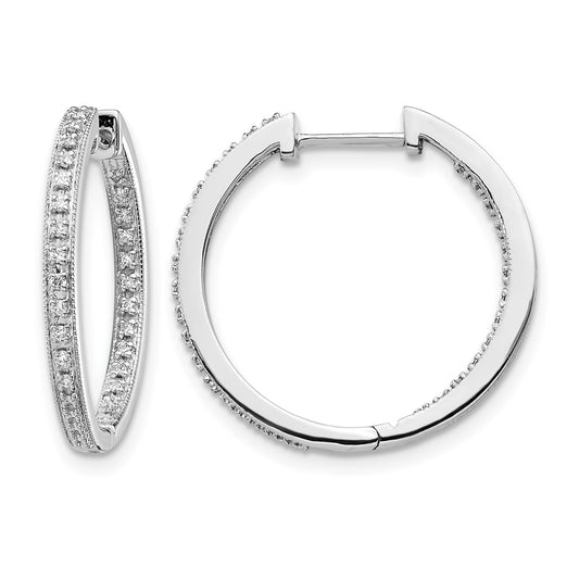 Diamond Hinged Hoop Earrings