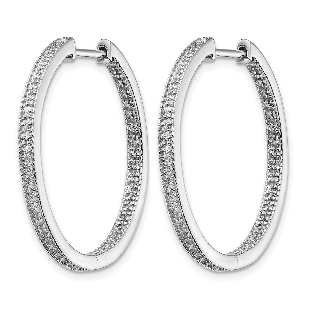 Diamond Hinged Hoop Earrings