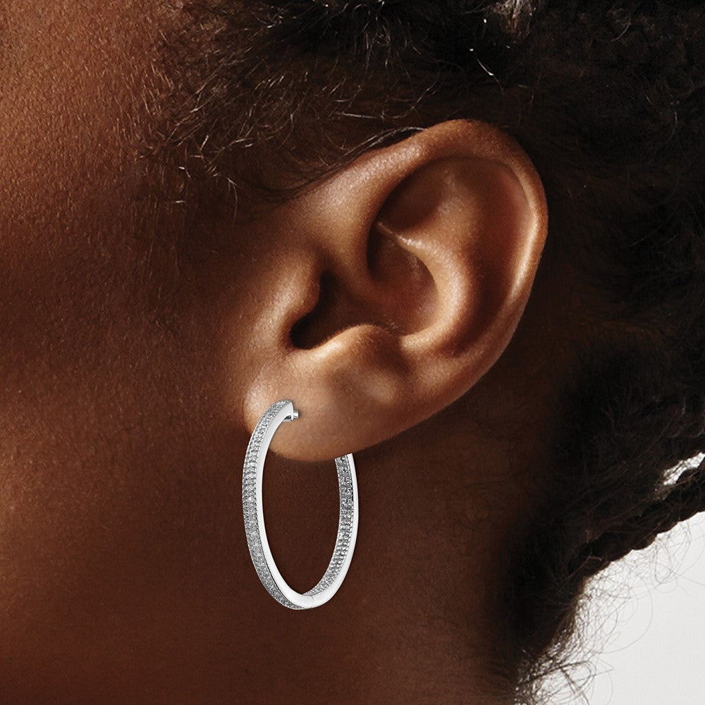Diamond Hinged Hoop Earrings