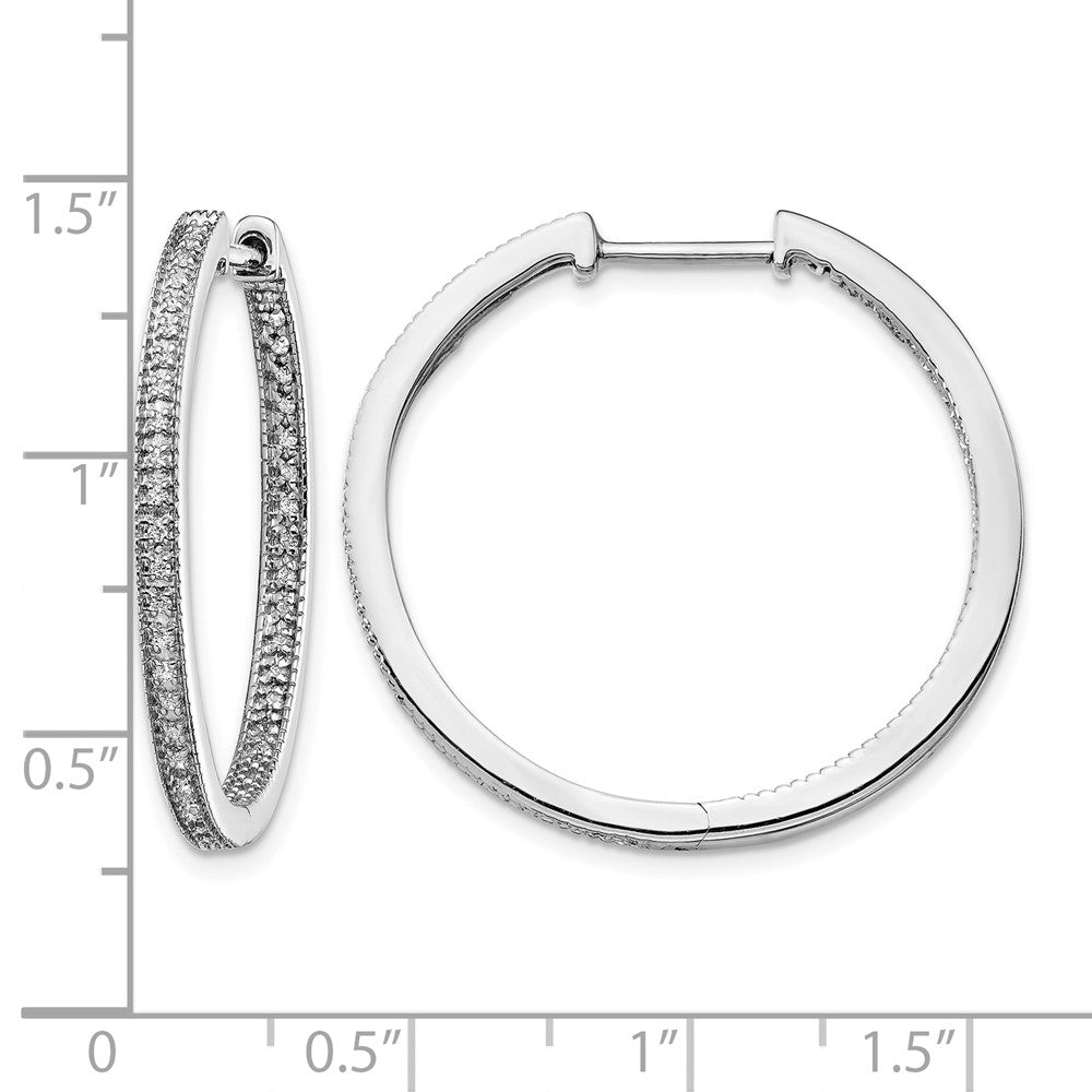 Diamond Hinged Hoop Earrings