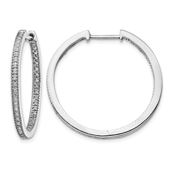 Diamond Hinged Hoop Earrings