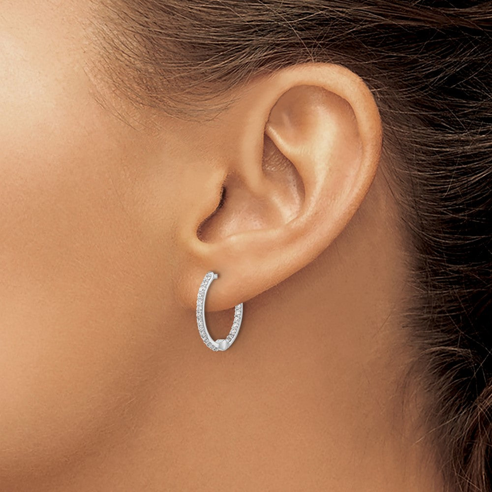 Diamond Hinged Hoop Earrings