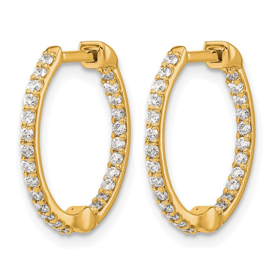 Diamond Hinged Hoop Earrings