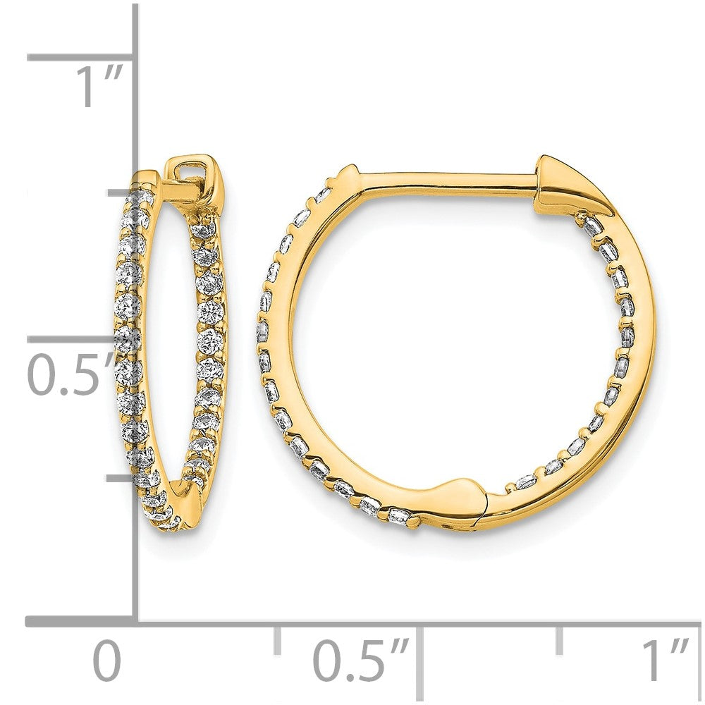 Diamond Hinged Hoop Earrings
