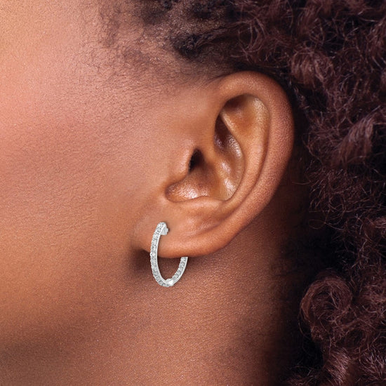 Diamond Hinged Hoop Earrings