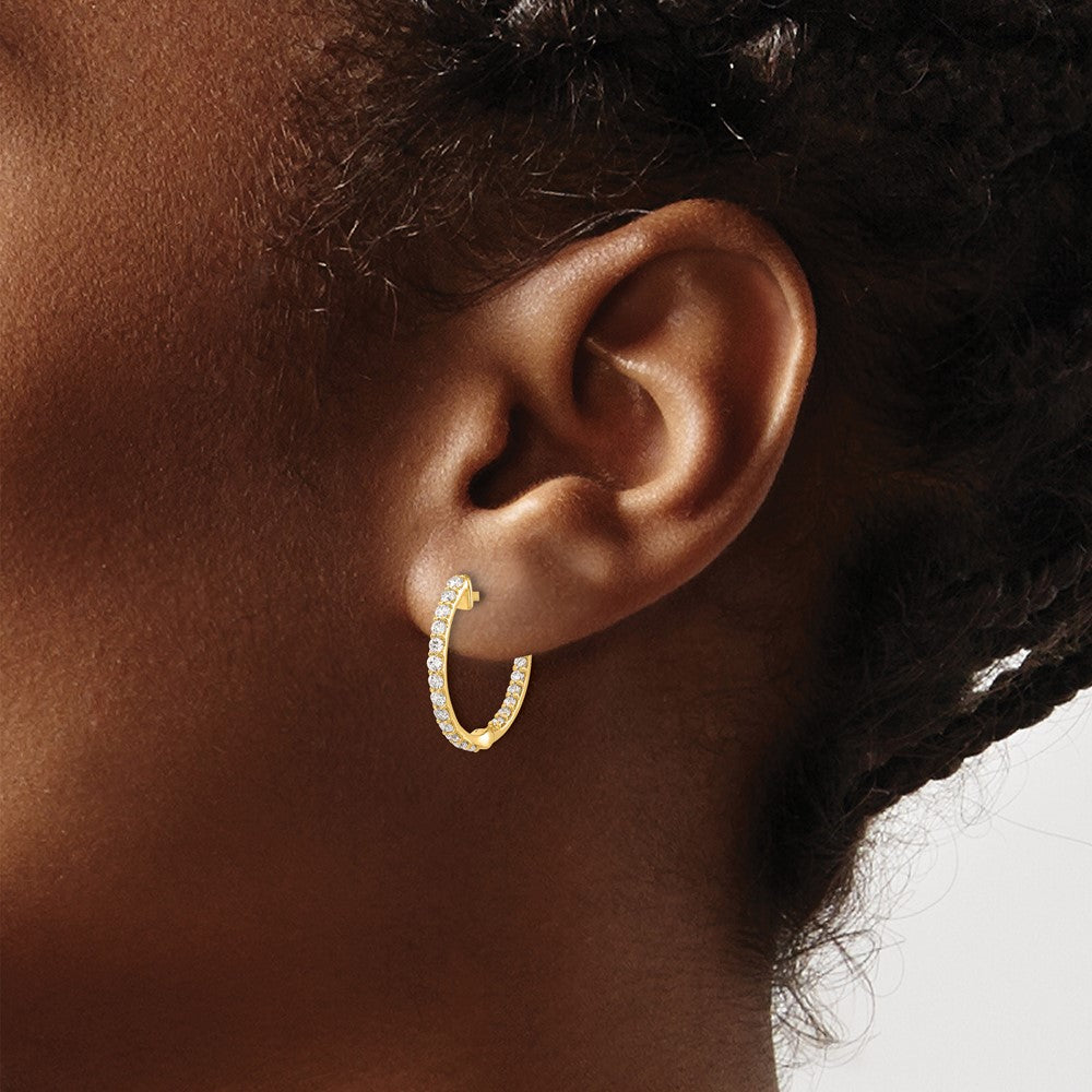 Diamond Hinged Hoop Earrings
