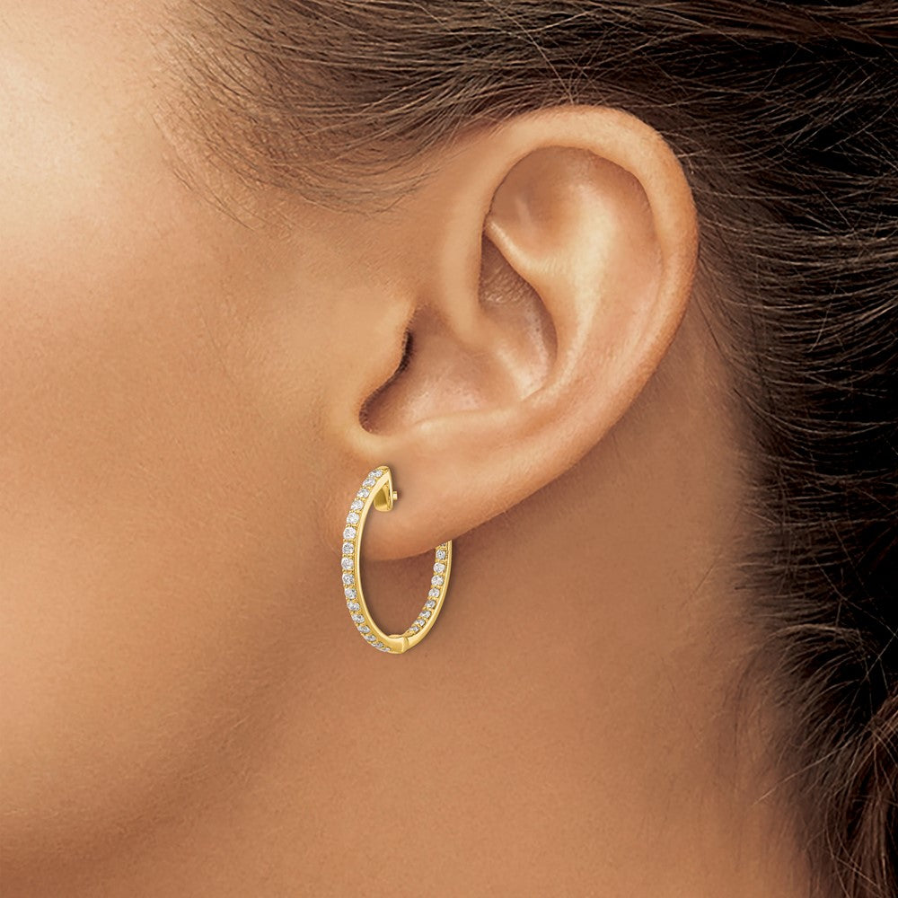 Diamond Hinged Hoop Earrings