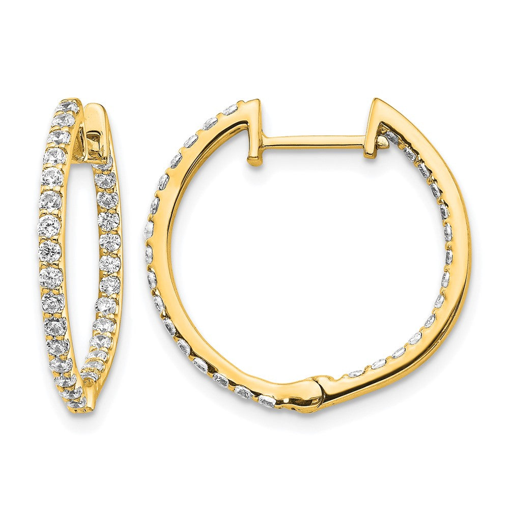 Diamond Hinged Hoop Earrings
