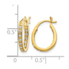 Diamond In/Out Hoop Earrings
