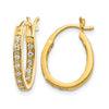 Diamond In/Out Hoop Earrings
