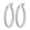 Diamond In/Out Hoop Earrings