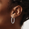 Diamond In/Out Hoop Earrings