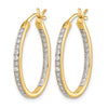 Diamond In/Out Hoop Earrings