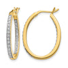 Diamond In/Out Hoop Earrings