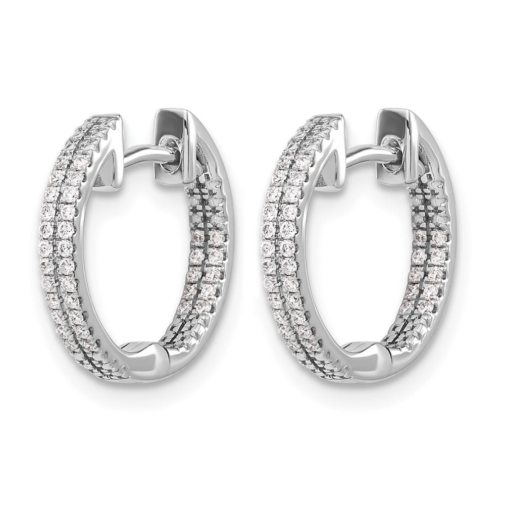 Diamond In/Out Hinged Hoop Earrings