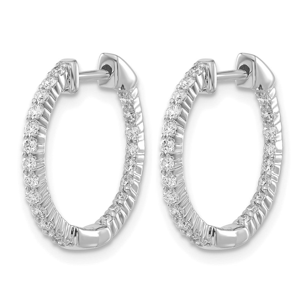 Diamond In/Out Hoop Earrings