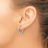 Diamond In/Out Hoop Earrings
