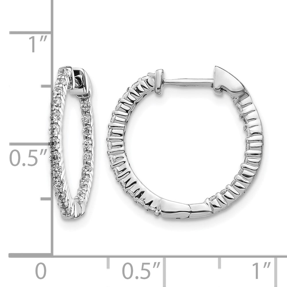 Diamond In/Out Hoop Earrings