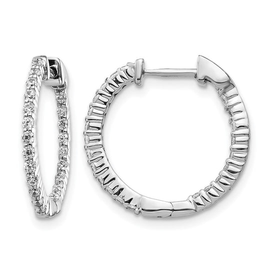 Diamond In/Out Hoop Earrings