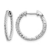 Diamond In/Out Hoop Earrings