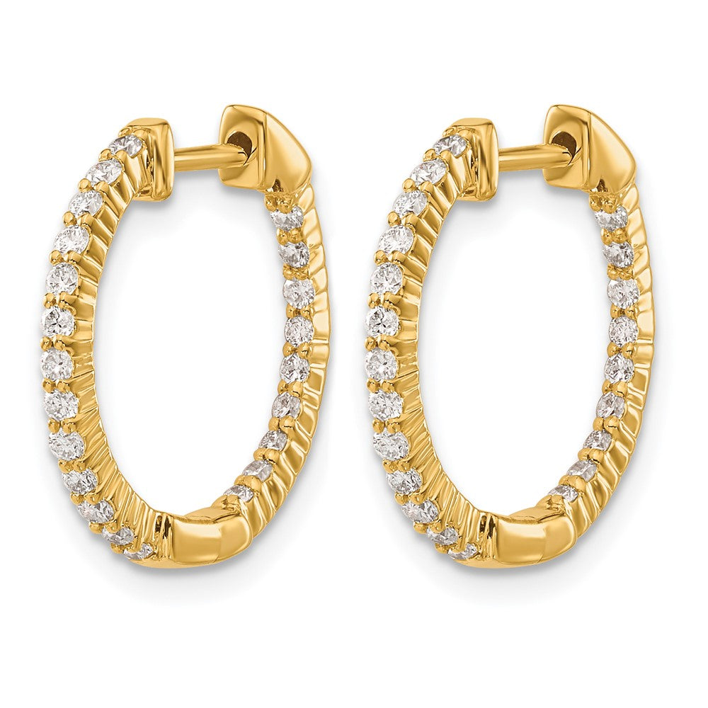 Diamond In/Out Hoop Earrings