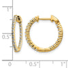 Diamond In/Out Hoop Earrings