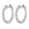 Diamond In/Out Hoop Earrings