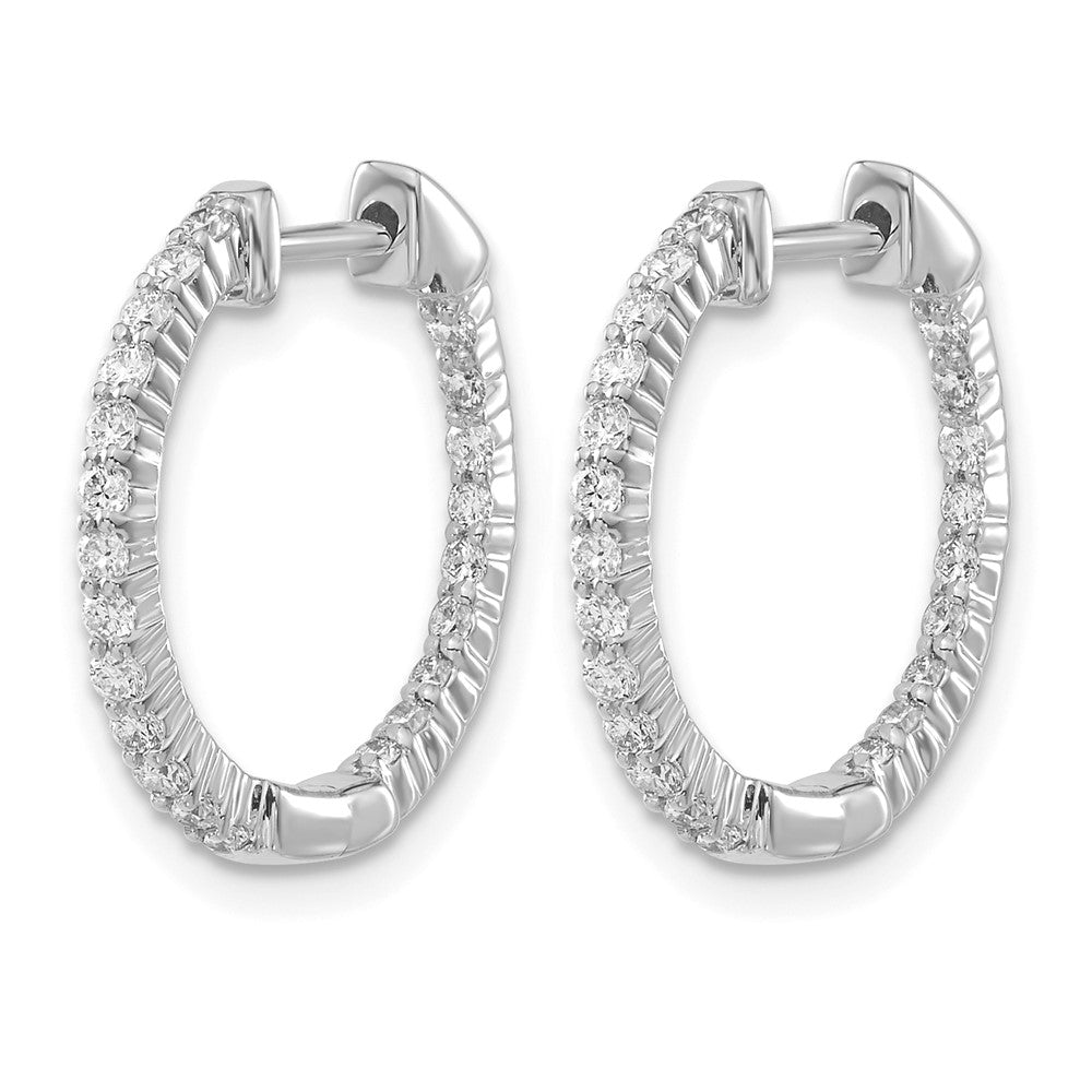 Diamond In/Out Hoop Earrings
