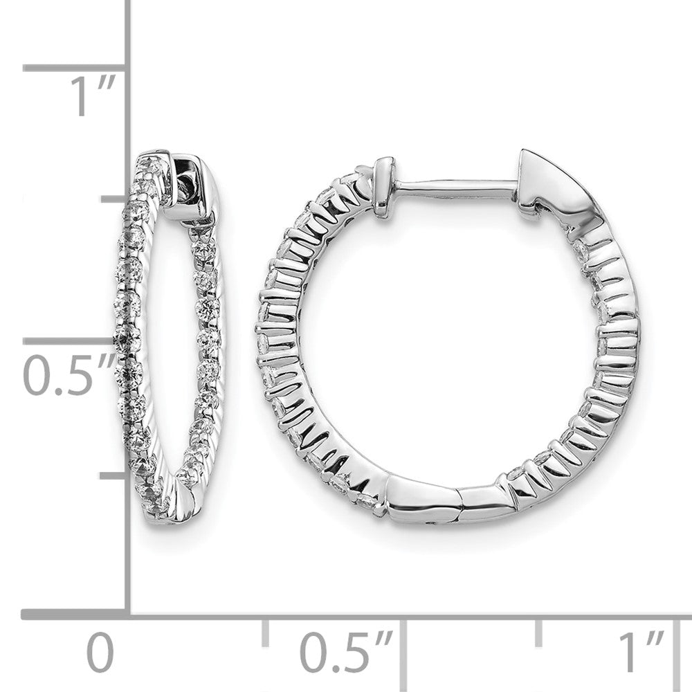 Diamond In/Out Hoop Earrings