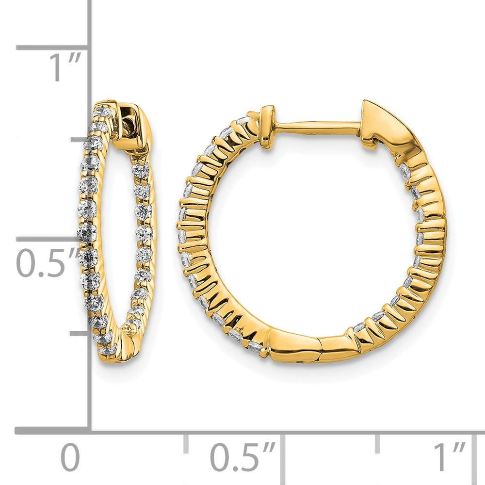 Diamond In/Out Hoop Earrings