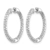 Diamond In/Out Hinged Hoop Earrings