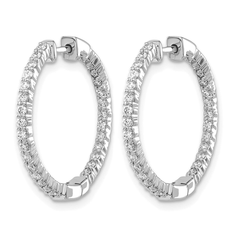 Diamond In/Out Hinged Hoop Earrings
