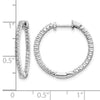 Diamond In/Out Hinged Hoop Earrings