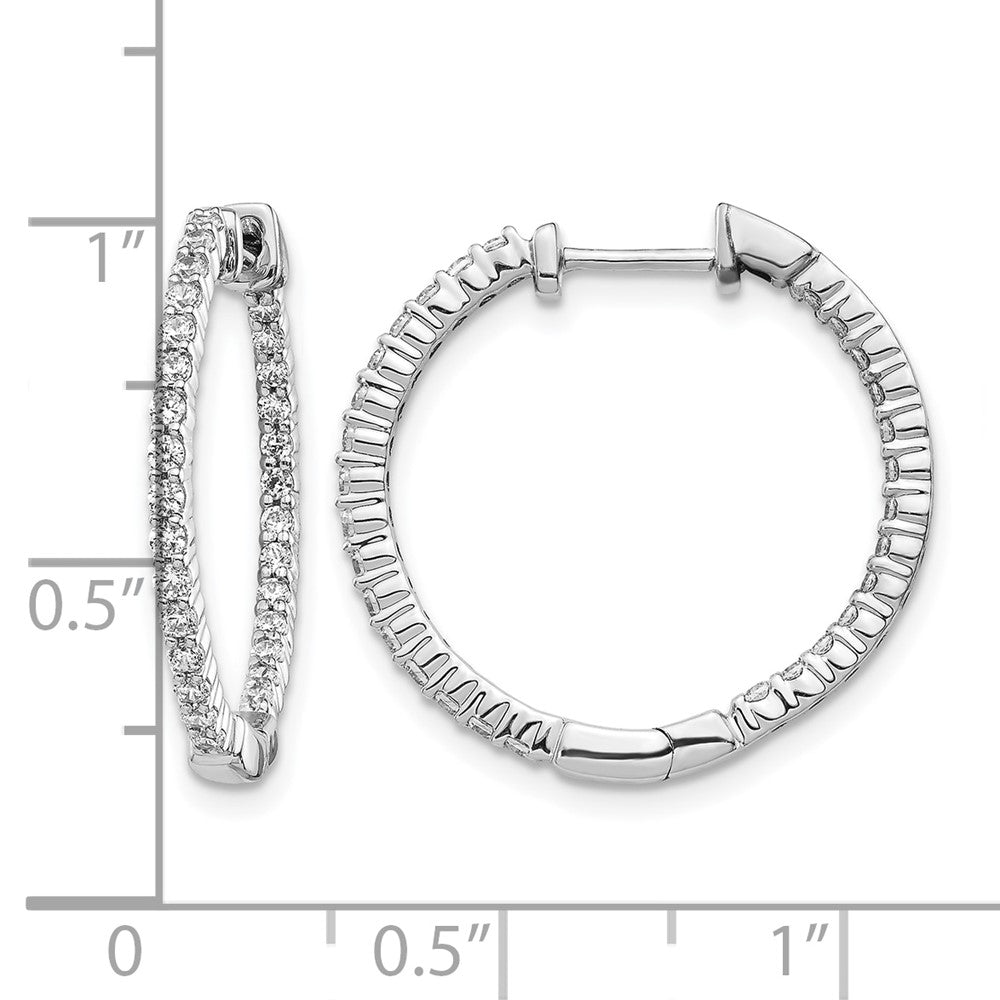Diamond In/Out Hinged Hoop Earrings