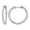 Diamond In/Out Hinged Hoop Earrings