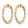 Diamond In/Out Hinged Hoop Earrings