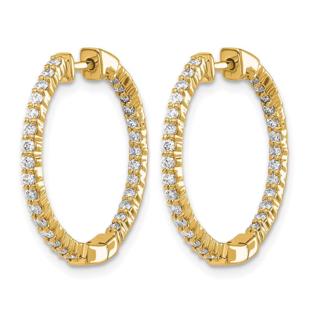 Diamond In/Out Hinged Hoop Earrings