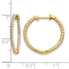 Diamond In/Out Hinged Hoop Earrings